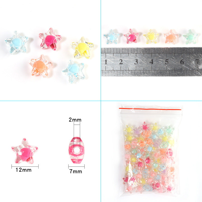 Wholesale 50PCS/Pack Acrylic Light Color Beads